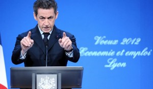 Sarkozy lors des voeux à Lyon