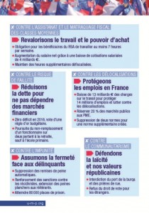 Tract "ensemble choisissons la france" Page 2