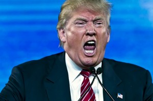 Republican Presidential candidate Donald Trump reacts as he speaks at the 2015 FreedomFest in Las Vegas, Nevada July 11, 2015. REUTERS/L.E. Baskow/Las Vegas Sun - RTX1K10O